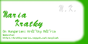 maria kratky business card